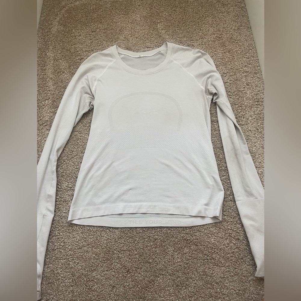 lululemon long sleeve swiftly color:white